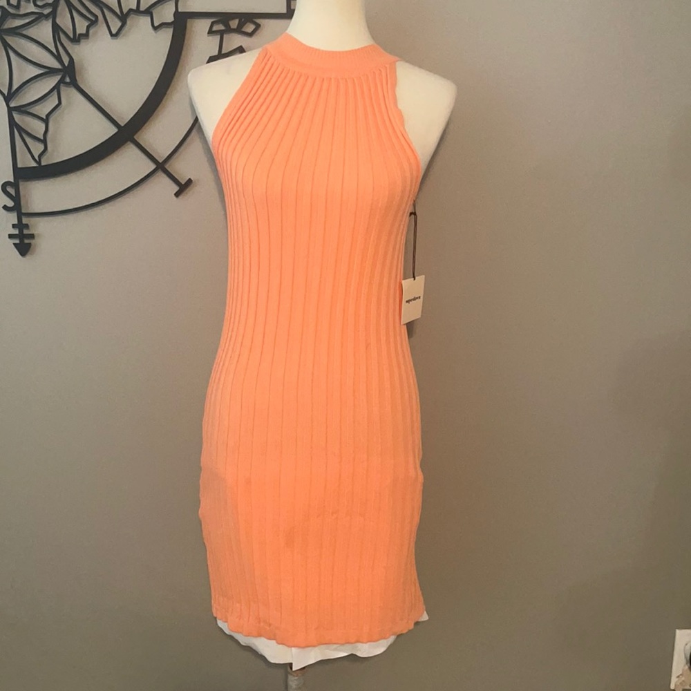 Superdown Sexy knit halter neck dress